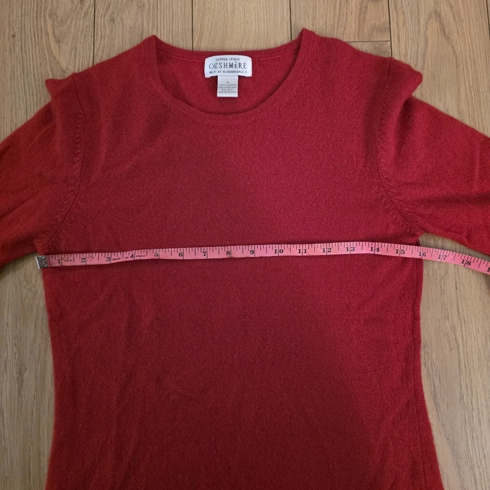 Vintage Sutton Studio Red Cashmere Sweater- M - Picture 11 of 13